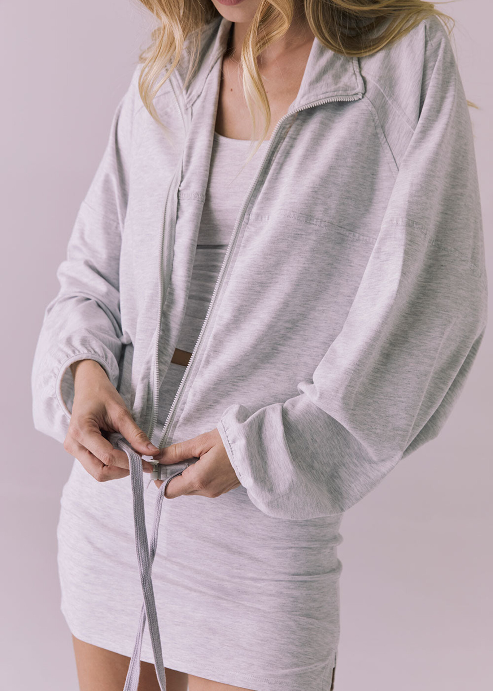 Mccartneyyy Light Heather Gray Zip Up