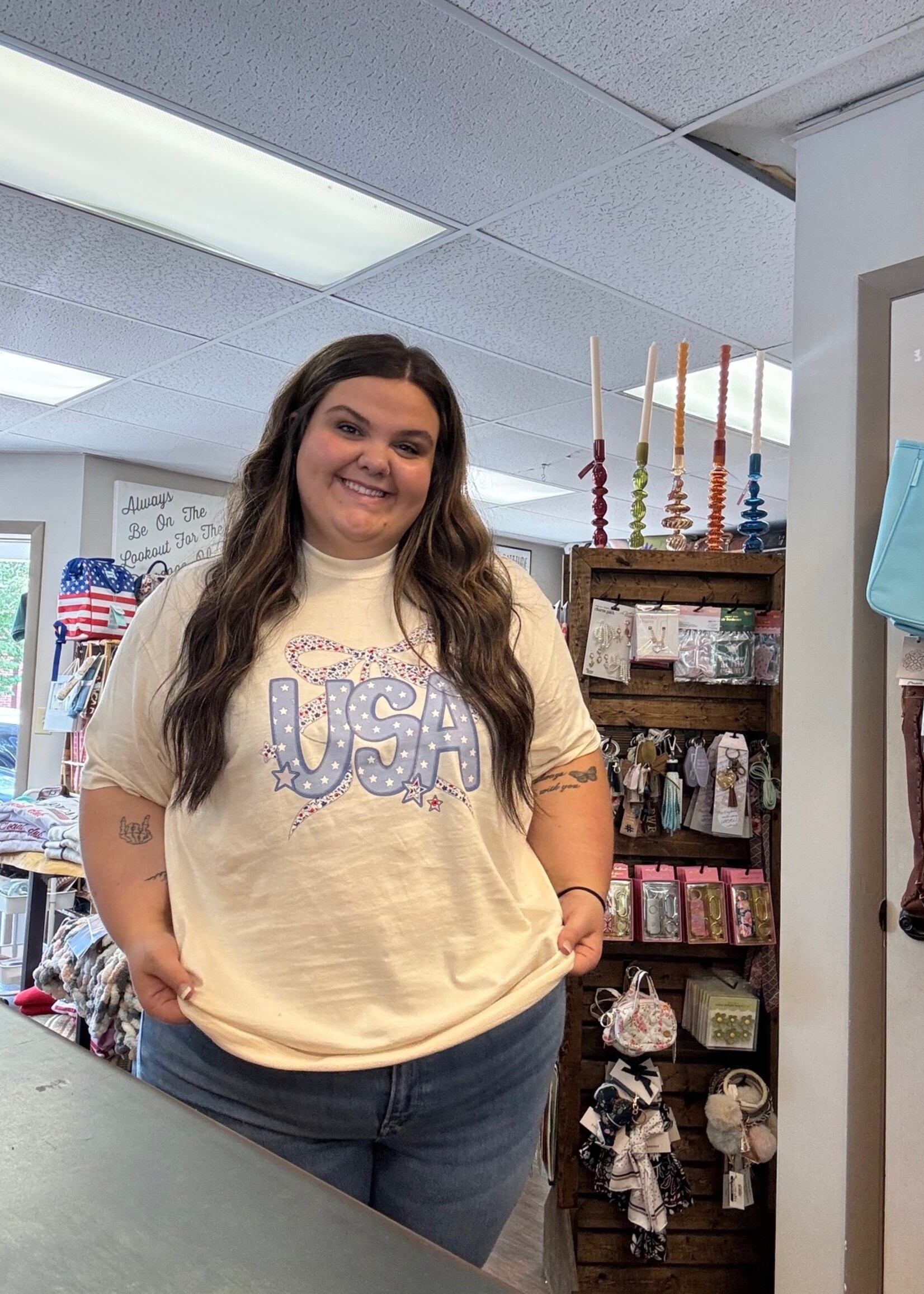 Mountain Girl Designs NC USA Bow Tee