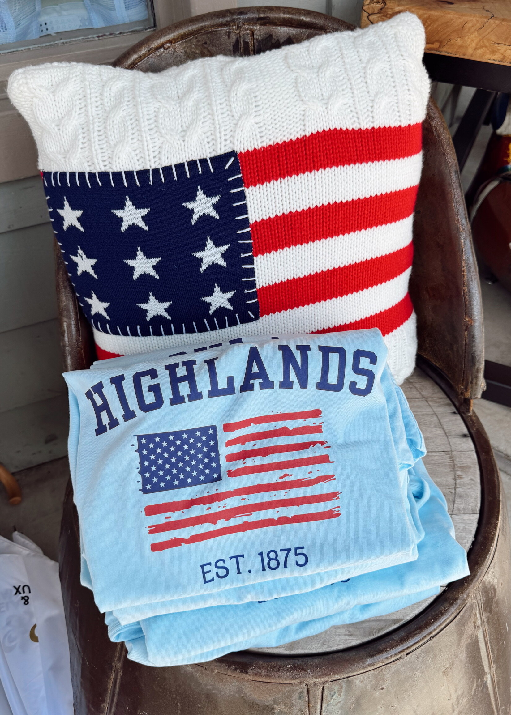 Mountain Girl Designs NC Highlands Flag Est. Tee