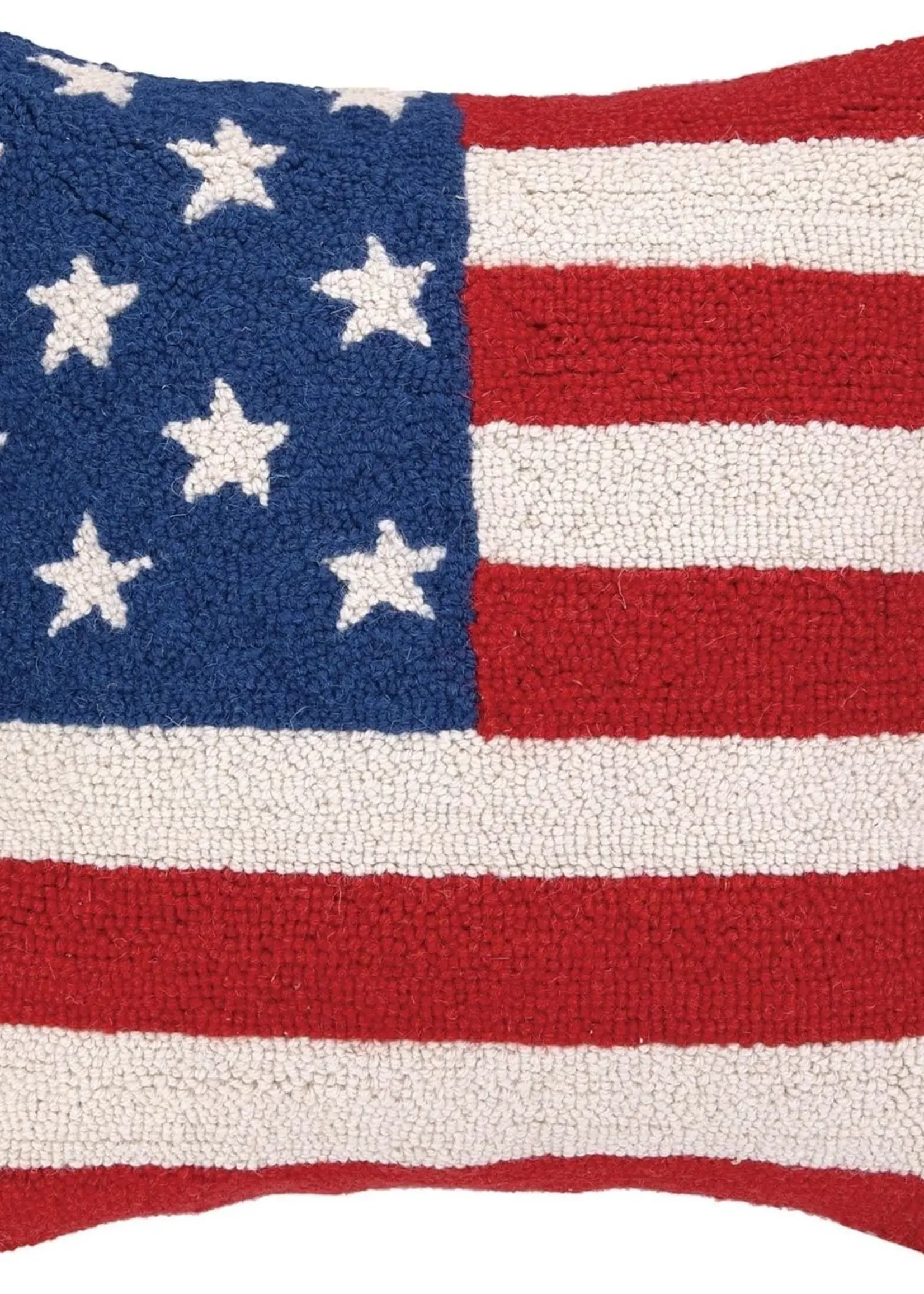 American Flag Red, White & Blue Hook Pillow