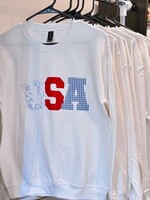 Ellie Mae Embroidery USA Aplique Crewneck