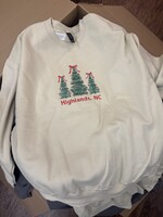 Ellie Mae Embroidery Tree Trio/Highlands, NC Embroidered Pullover