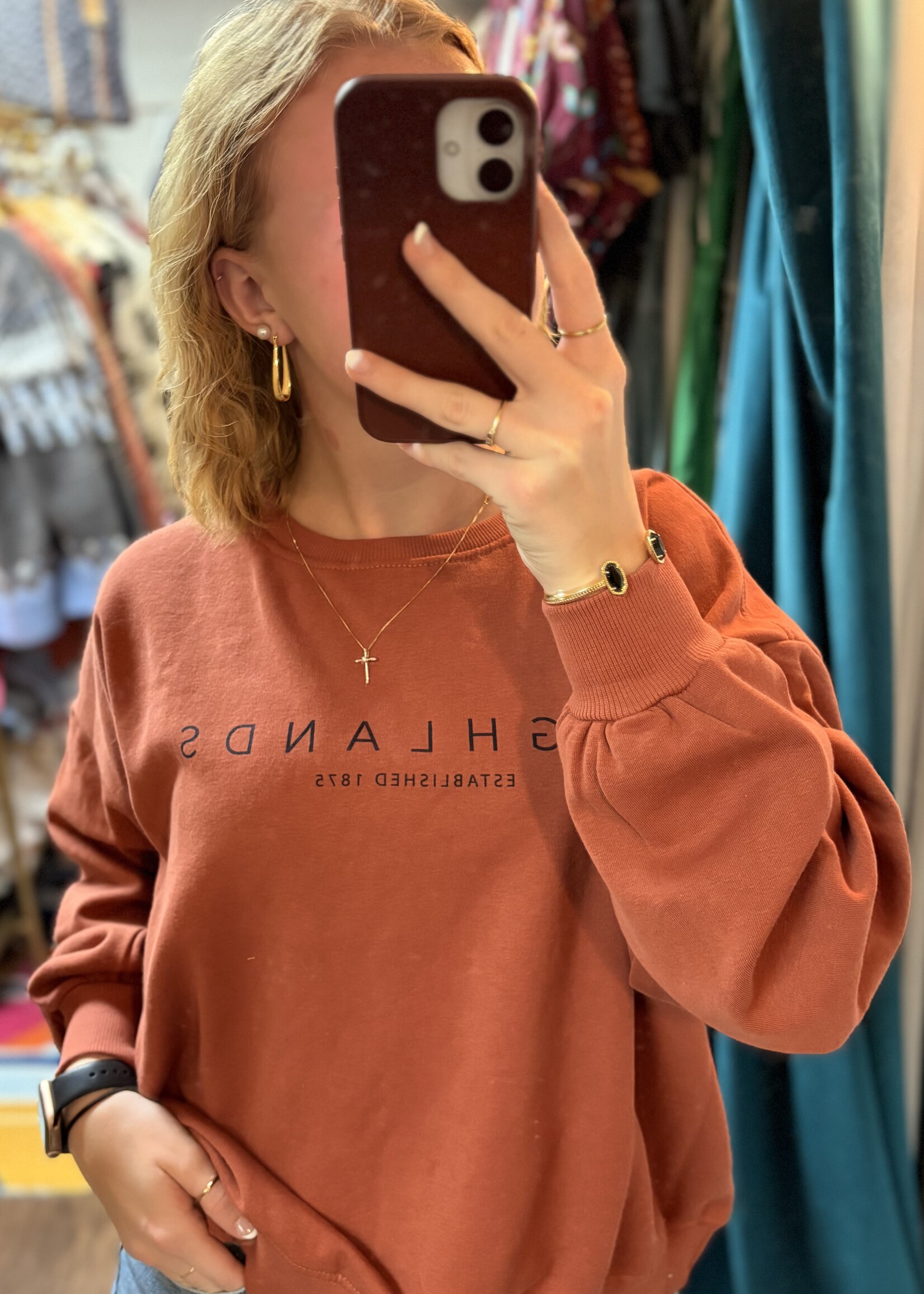 Highlands Est. Blousant Oversized Fleece Crew