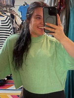 Autumn Cashmere Boxy S/S Crew W/ Reversed Seams- Mint Julep