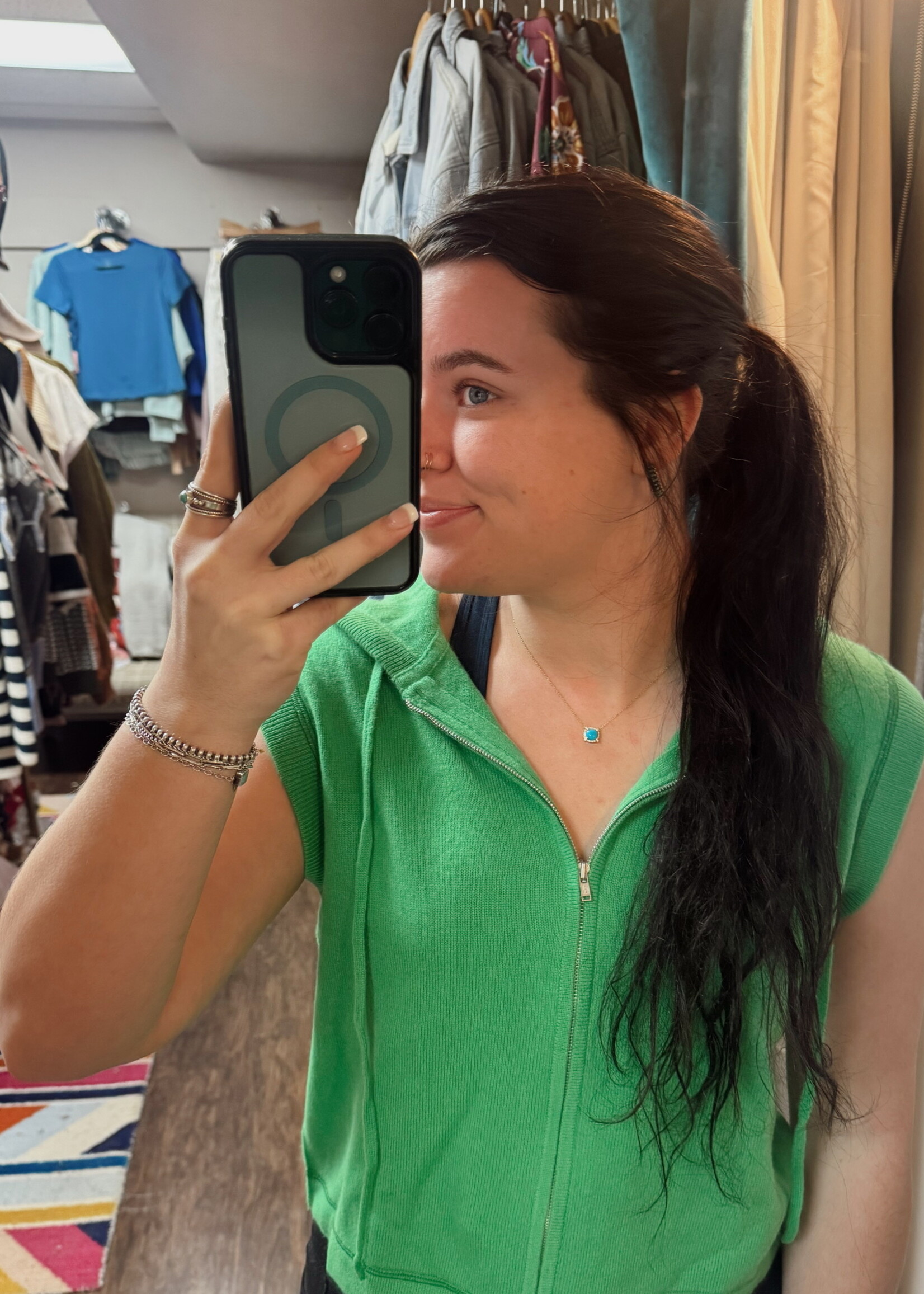 Autumn Cashmere Boxy Hoodie Vest