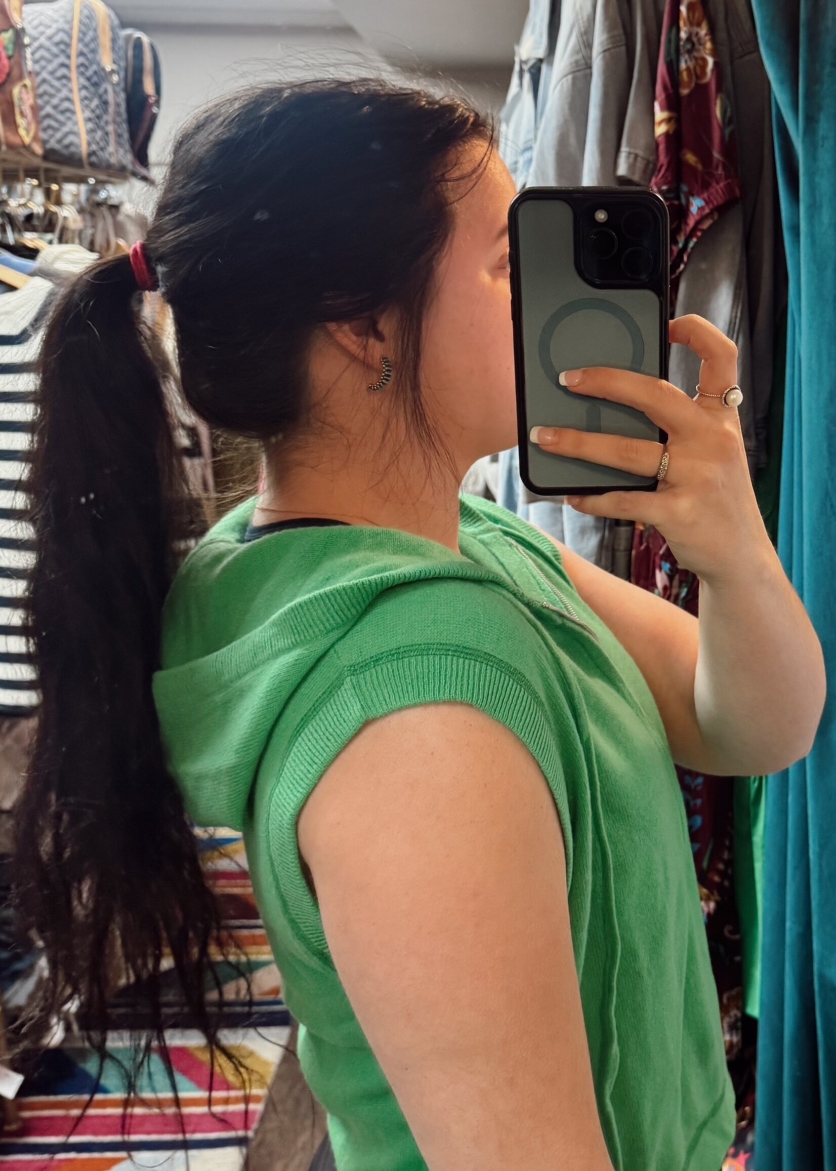 Autumn Cashmere Boxy Hoodie Vest