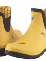 Galleria Enterprises Gold Bees Chelsea Rain Boot