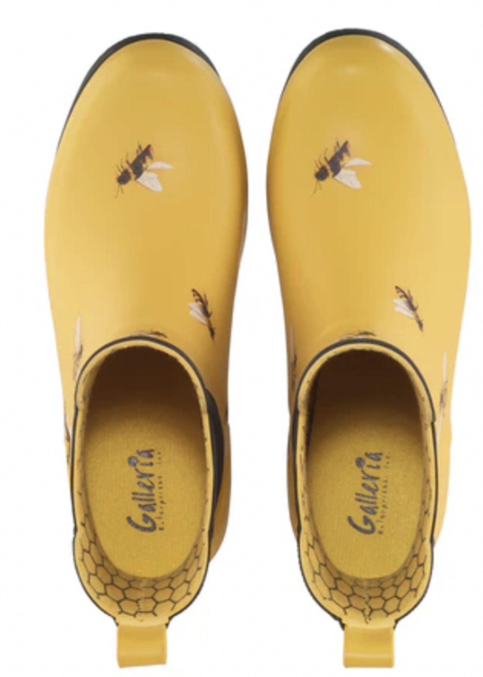 Galleria Enterprises Gold Bees Chelsea Rain Boot