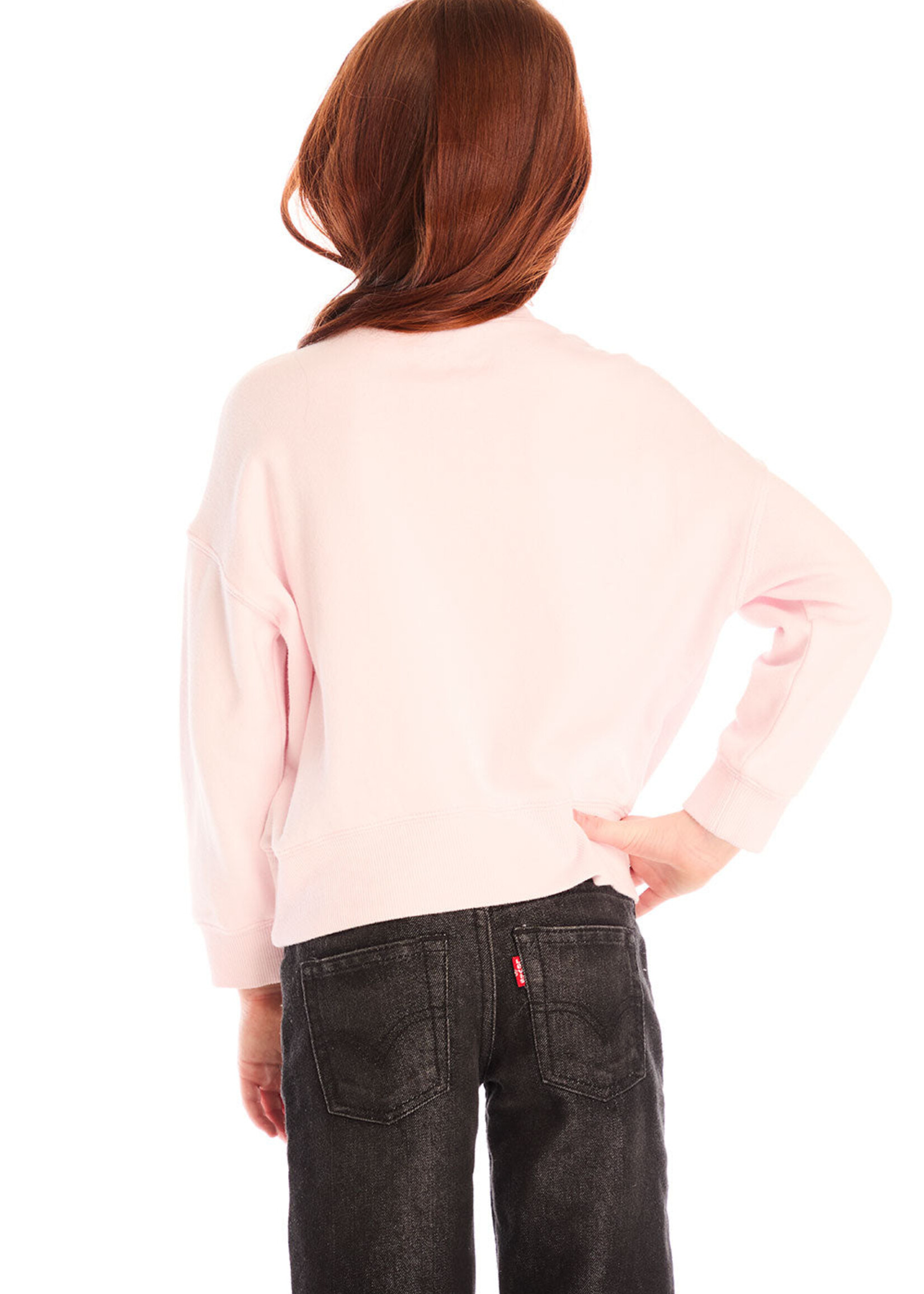 Cotton Fleece Casbah Pullover, Pinky Chaser - Be Happy Icons