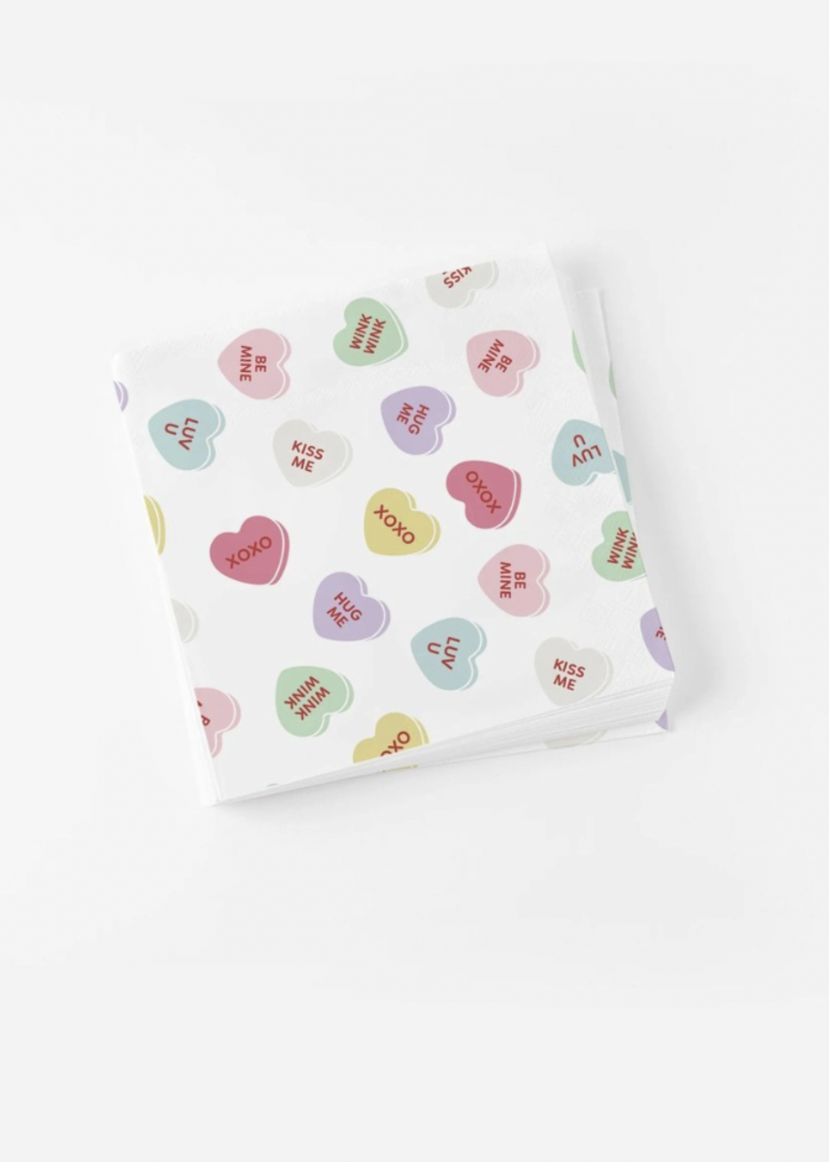Conversation Hearts Paper Napkin 5''