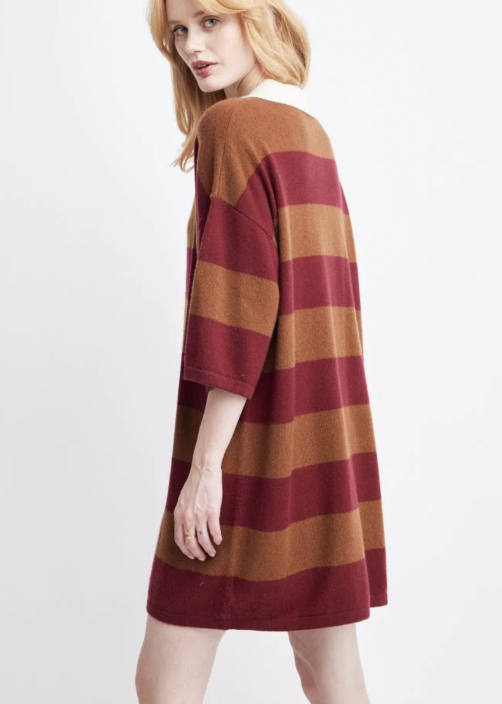 Self Contrast Joe Cashmere Polo Dress
