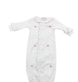 Magnolia Baby Baby Girl Pipers Garden Emb Ruffle Gathered Gown Pink