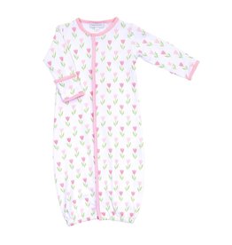 Magnolia Baby Baby Girl Pipers Garden Emb Ruffle Gathered Gown Pink
