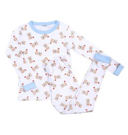 Magnolia Baby Unisex Baby Little Whales Applique Footie Celery
