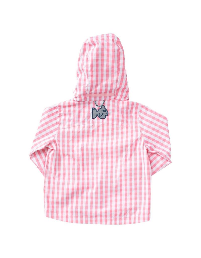 Prodoh Prodoh Girls Water & Wind Reflective Jacket- Flam. Pink Gingham
