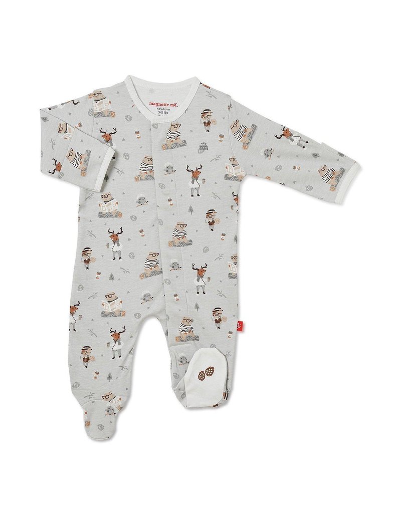 Magnetic me Magnetic Me Perfect Sunday Organic Cotton Magnetic Footie