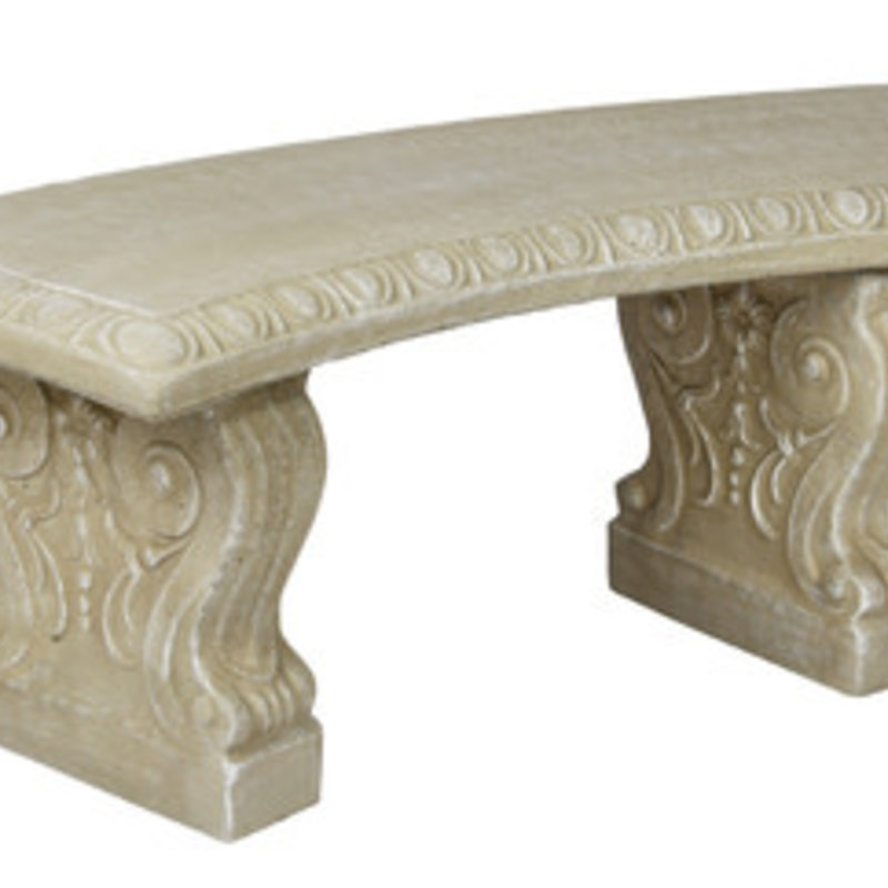 Statuary Small Curved Bench