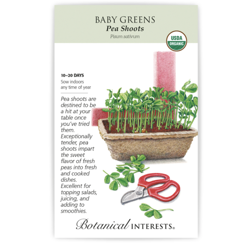 BI Seed, Baby Greens Pea Shoots