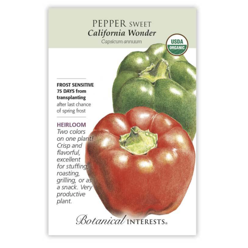 BI Seed, Sweet Pepper California Wonder Org