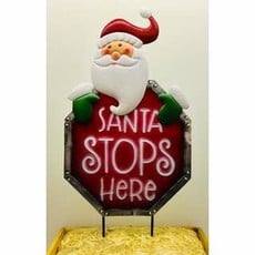 Metal Santa Stops Here 36"