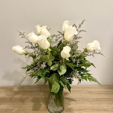 Dozen White Roses