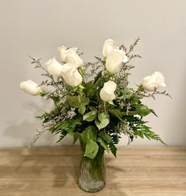 Dozen White Roses