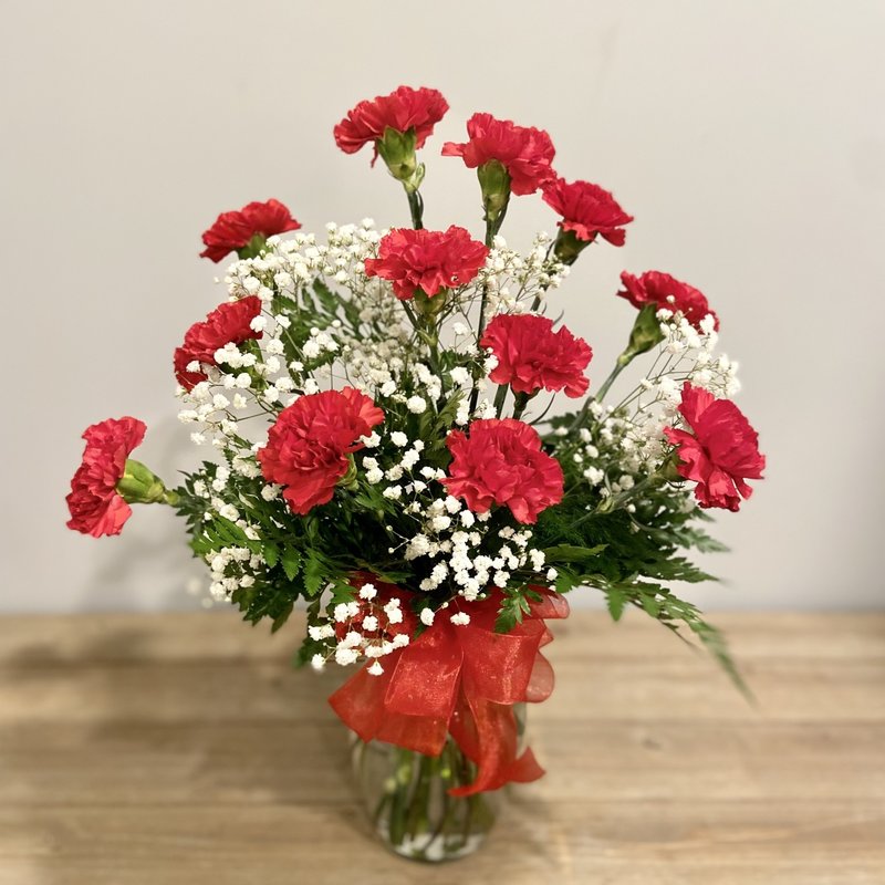 Dozen Red Carnations
