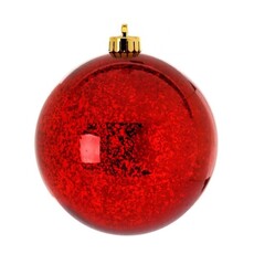 Ornament, Glitter Mercury Ball 100 mm 4 Pk