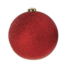 Ornament, Glitter Ball 80 mm 6 Pk