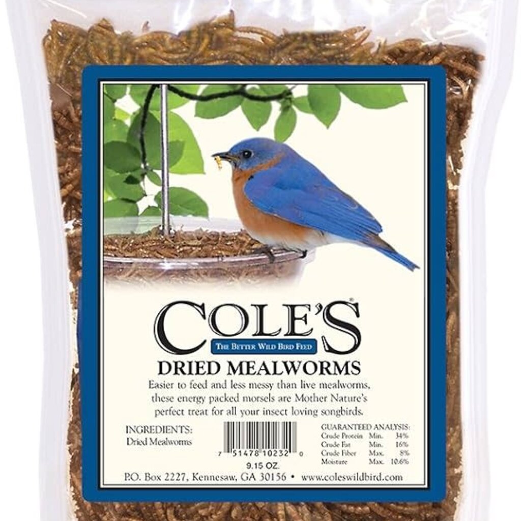 Cole's Dried Mealworms 3.52 oz.