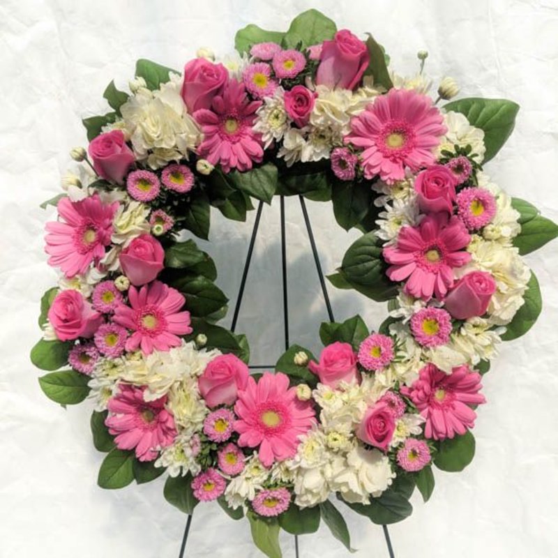 Pink Divine Wreath Spray