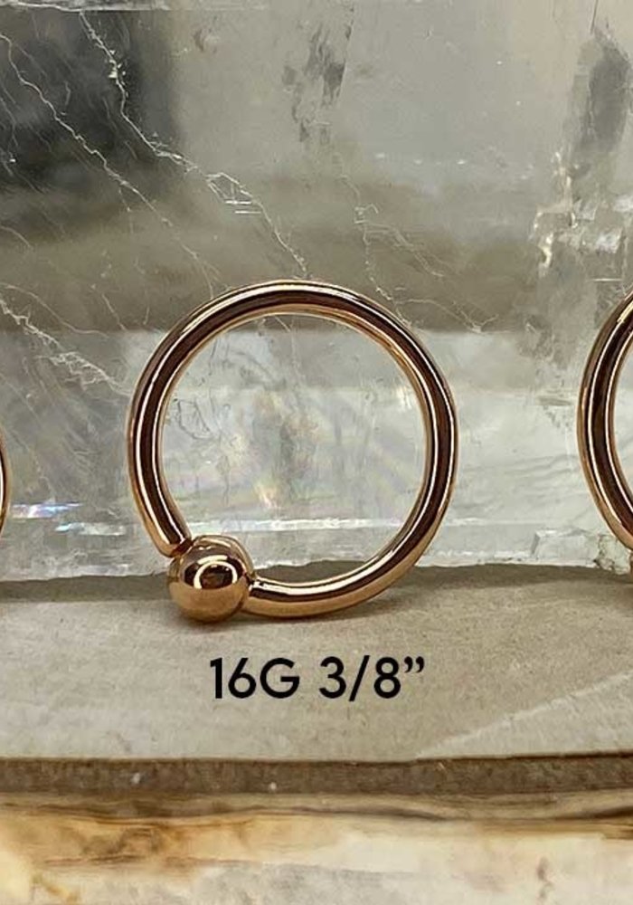 Fixed Bead Ring Rose Gold