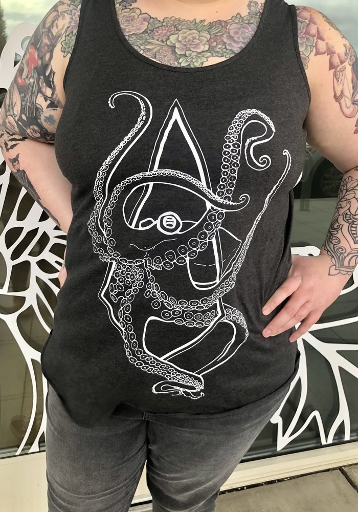 Mom's Octopus Tank Top Curvy Fit Jersey Smoke Grey