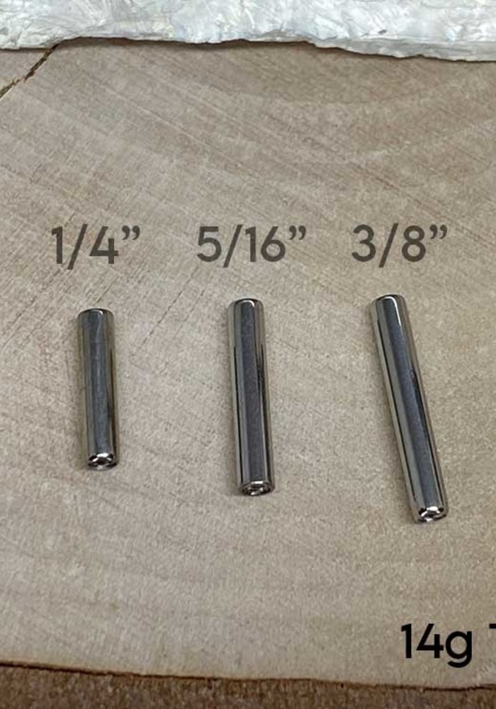 Straight Barbell Post Titanium Threaded