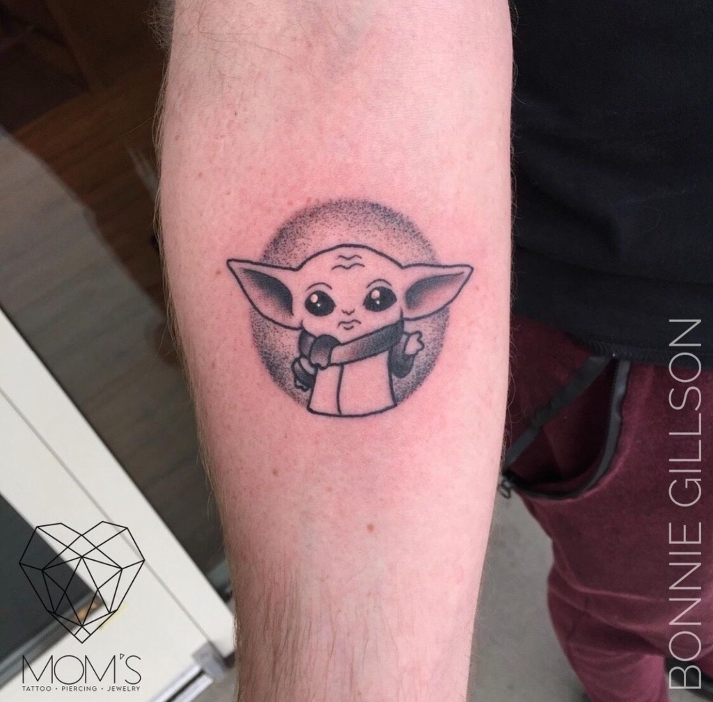 grogu tattoo by Bonnie Gillson