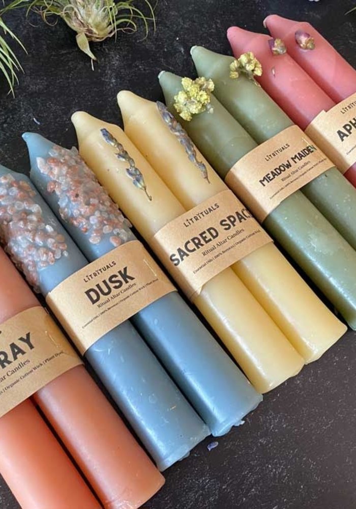 Sun Ray Beeswax Altar Candles - Large