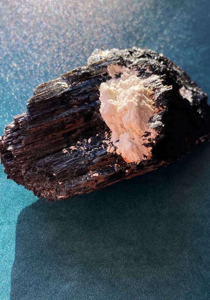Black Tourmaline with minor Fluorite - Namibia