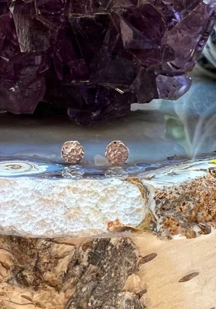 Maya Jewelry Moldavite Threadless (Hammered Disk)