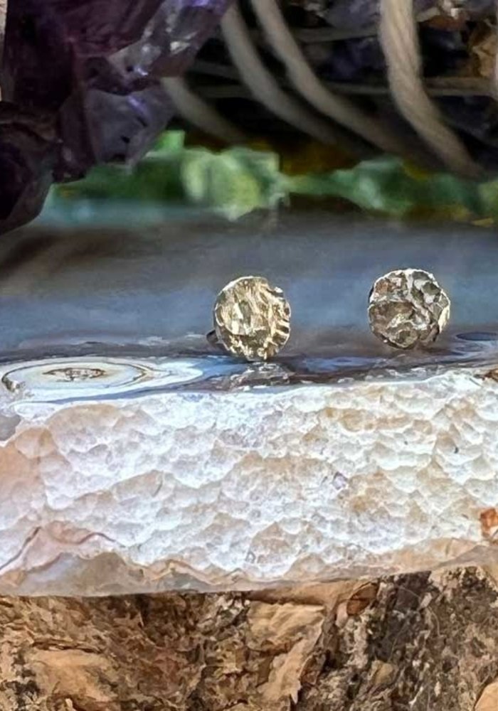 Maya Jewelry Moldavite Threadless (Hammered Disk)