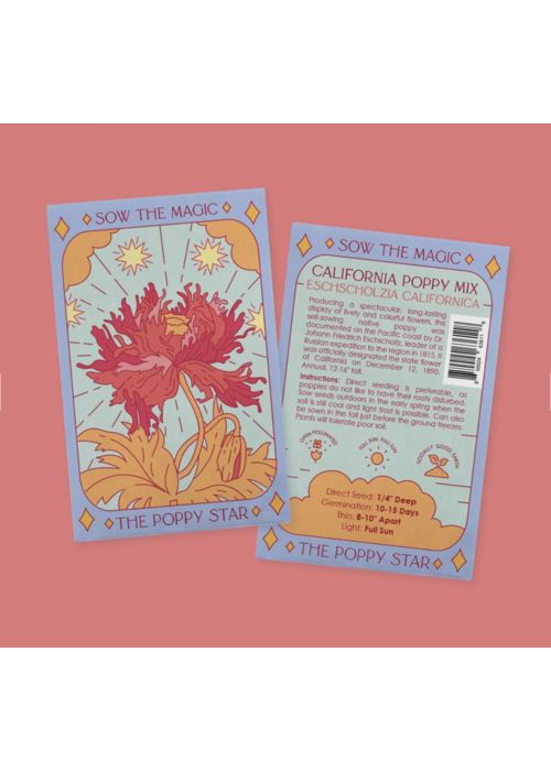 Sow the Magic The Poppy Star Tarot Garden + Gift Seed Packet