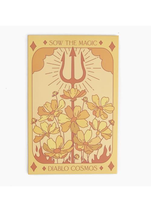 Sow the Magic Diablo Cosmos Tarot Garden + Gift Seed Packet
