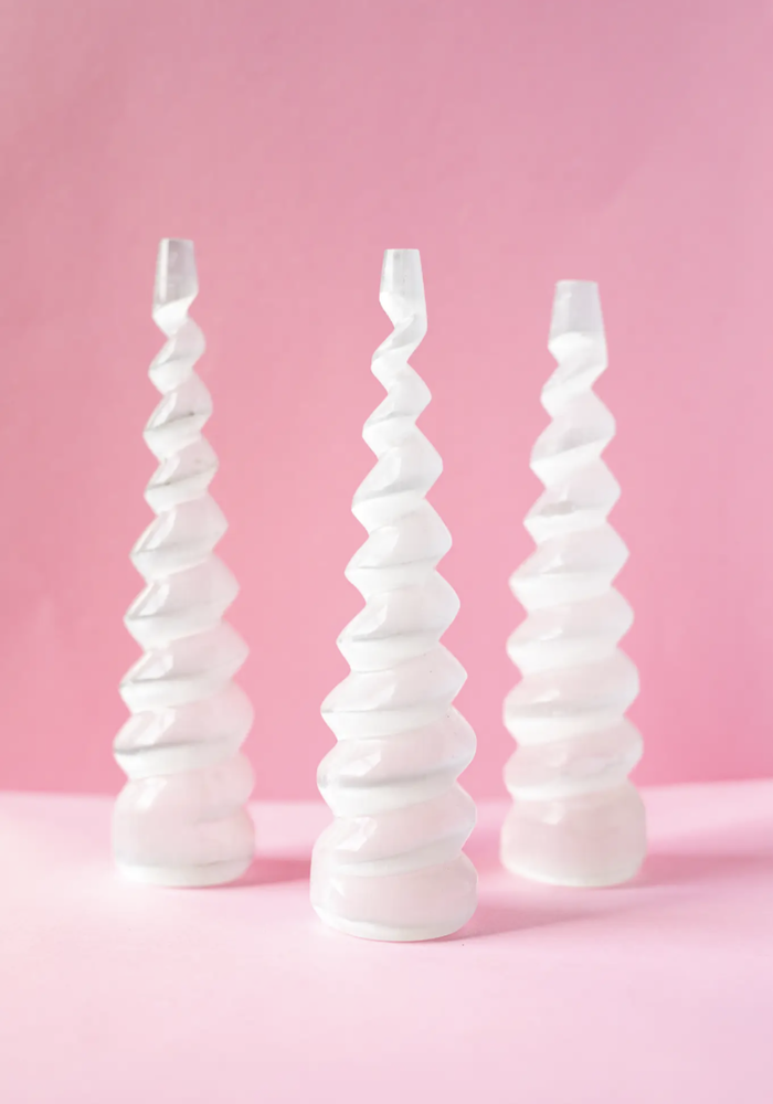 Selenite Unicorn Twist