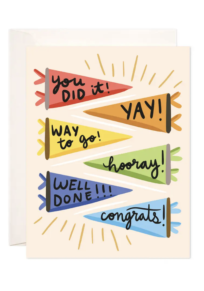 Pennant Congrats Greeting Card