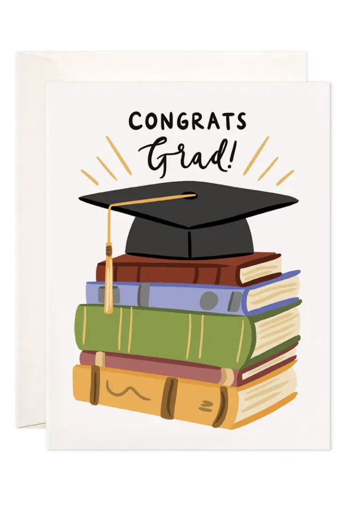 Grad Books Greeting Card