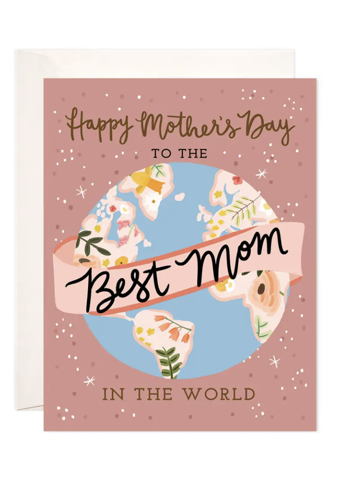 World's Best Mom Greeting Card - Mother's Day Card