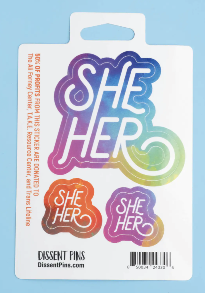 Pronoun Sticker Sheet - She/Her