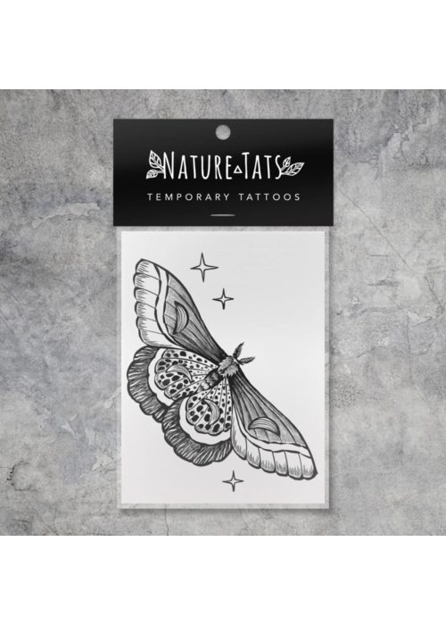 NatureTats Night Moth Temporary Tattoo
