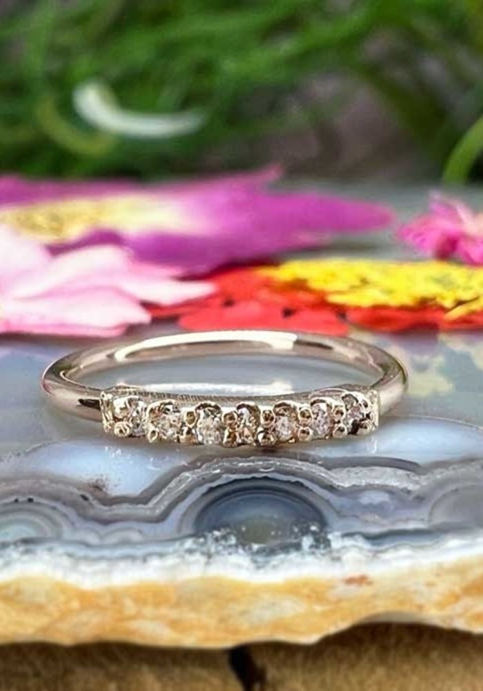 Seasons Flood Rose Gold Diamonds 18g 3/8" Seam Ring