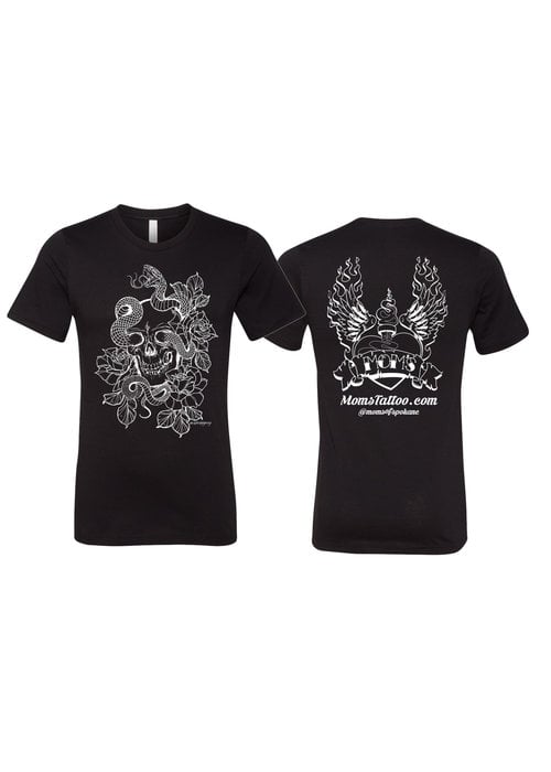 T-Shirt Black Skull & Snake