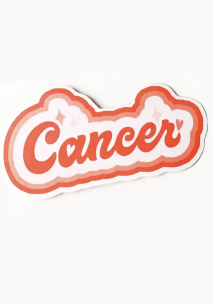 Cancer Horoscope Clear Die Cut Sticker